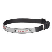 Diabetic Dog Alert Diabetes Warning Red And Gray Pet Collar (Right)