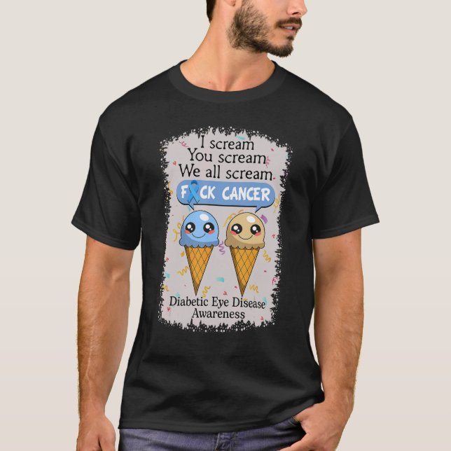 Diabetic Eye Disease Awareness Cute Ice Creams  Sa T-Shirt (Front)