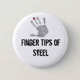 diabetic, Finger Tips of Steel Pinback Button