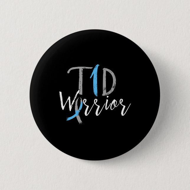 Diabetic Fun Type 1 Diabetes Awareness  Button (Front)