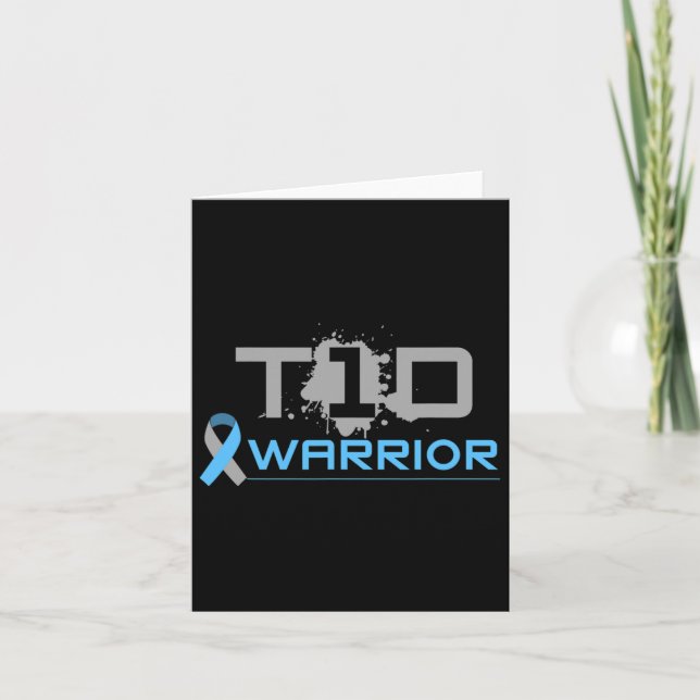 Diabetic - Fun Type 1 Diabetes Awareness T1d  Card (Front)