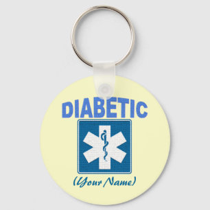 DIABETIC KEYCHAIN WITH YOUR NAME