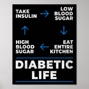 Diabetic Life Cycle Fun Diabetes Awareness Poster