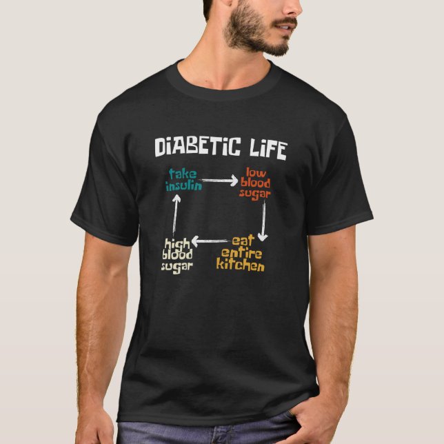 Diabetic Life Diabetes Awareness Month Insulin T-Shirt (Front)