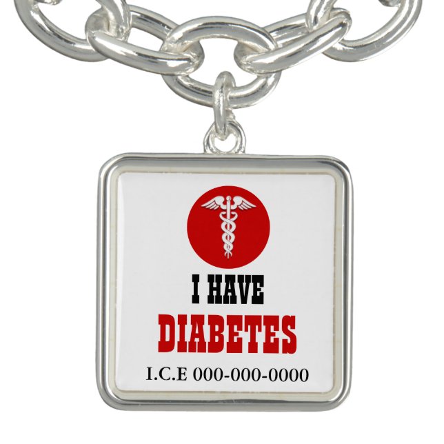 Diabetic medic condition caduceus bracelet (Design)