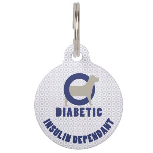 Diabetic medical alert dog tag
