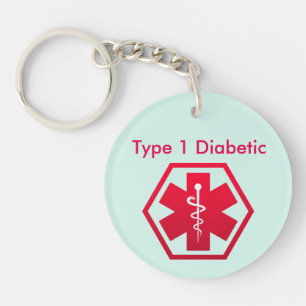 Diabetic Medical Alert Keychain
