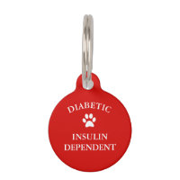 Diabetic Medical Alert Pet Tag