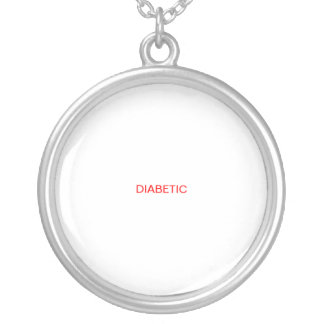 DIABETIC MEDICAL NOTICE SILVER PLATED NECKLACE