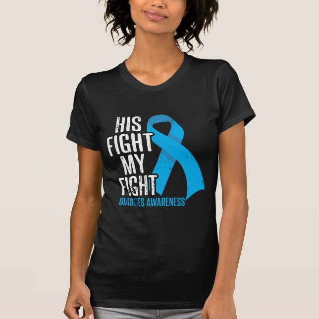Diabetic Son Support Family Diabetes Awareness T-Shirt (Front)