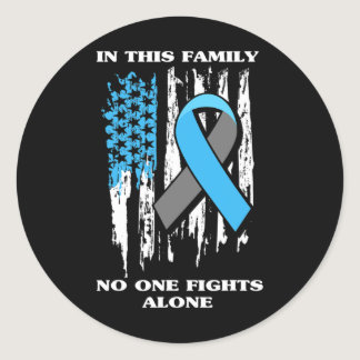 Diabetic Type 1 T1D Diabetes Awareness USA Flag Gi Classic Round Sticker