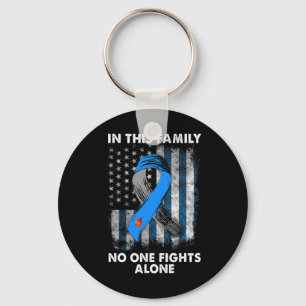 Diabetic Type 1 T1d Diabetes Awareness Usa Flag Gi Keychain