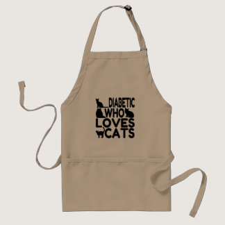 Diabetic Who Loves Cats Adult Apron