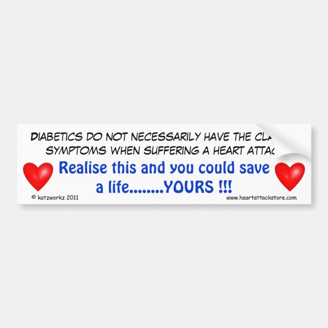 Diabetics do not necessarily have bumper sticker (Front)