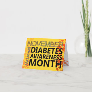 Diabetics November Diabetes Awareness Month Leaves Card