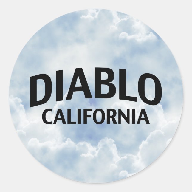 Diablo California Classic Round Sticker (Front)
