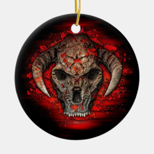 Diablo Ceramic Ornament (Front)