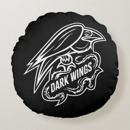 Diablo  Dark Wings Round Pillow