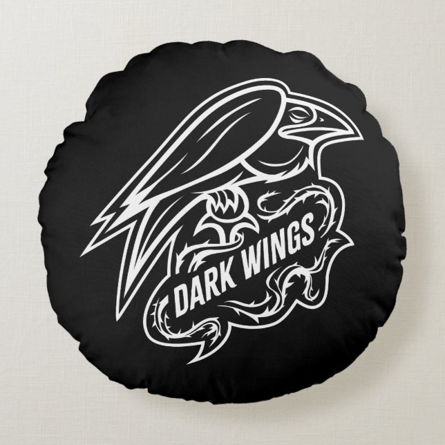 Diablo | Dark Wings Round Pillow (Front)