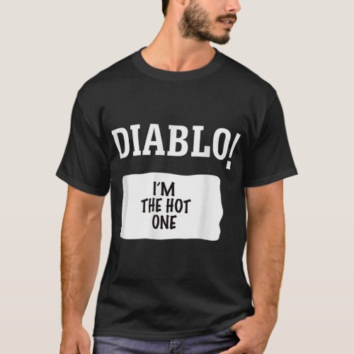 Diablo Fire Spicy Sauce Lazy Halloween Costumes Mi T_Shirt