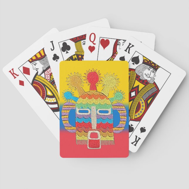 Diablo Huma art, Ecuador flag theme Poker Cards (Back)