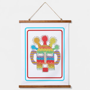 Diablo Huma Mask Tapestry - White Background