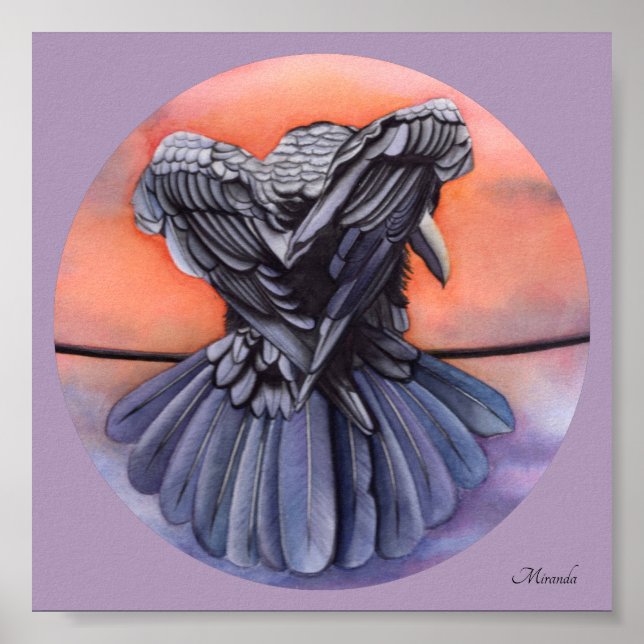 Diablo The Crow Black Raven Art Print Miranda (Front)