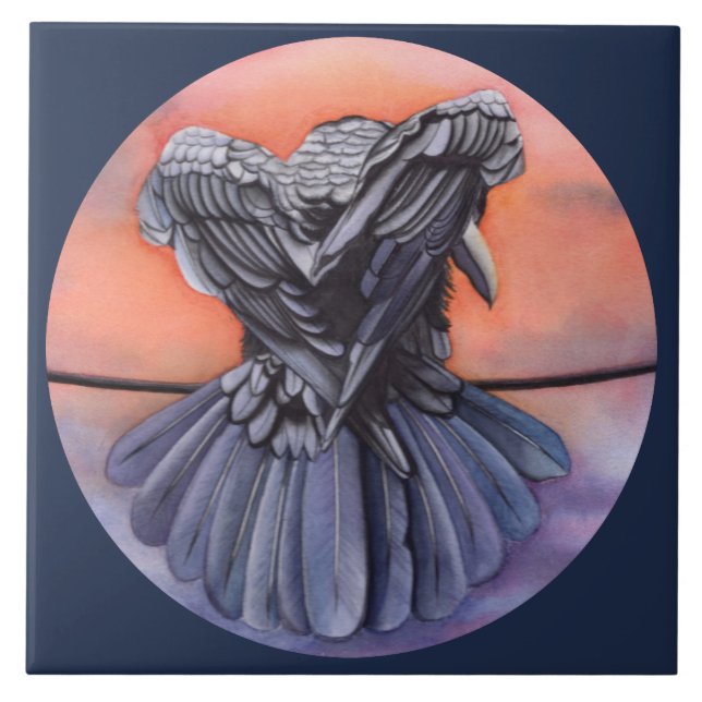 Diablo The Raven Ceramic Tile in 2 Sizes (Front)