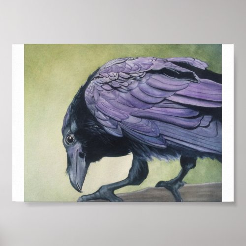 Diablo The Raven Crow Watercolor Print Fine Paper