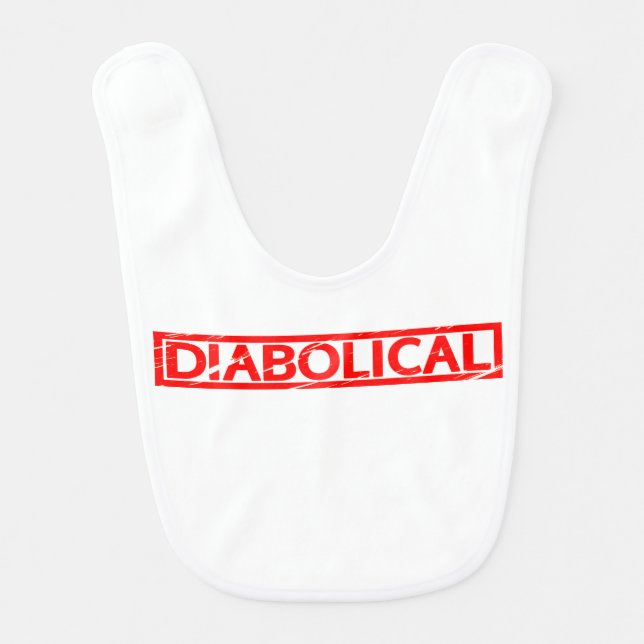 Diabolical Stamp Baby Bib (Front)