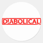 Diabolical Stamp Classic Round Sticker