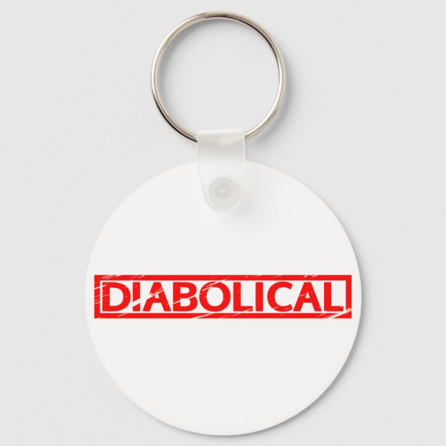 Diabolical Stamp Keychain (Front)