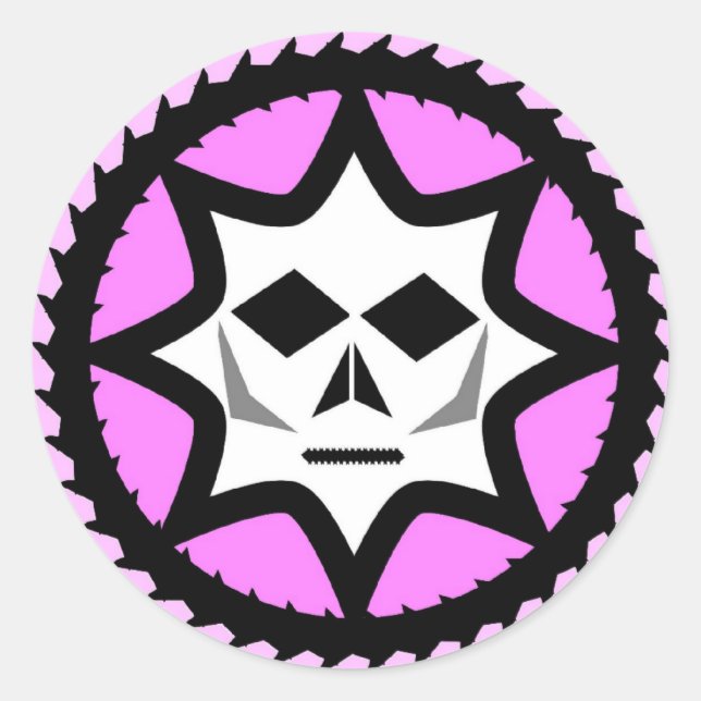 Diabolichix classic logo round sticker (Front)