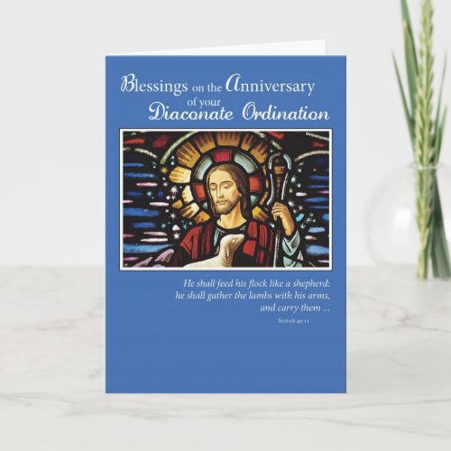 Diaconate Ordination Anniversary Shepherd Deacon Card