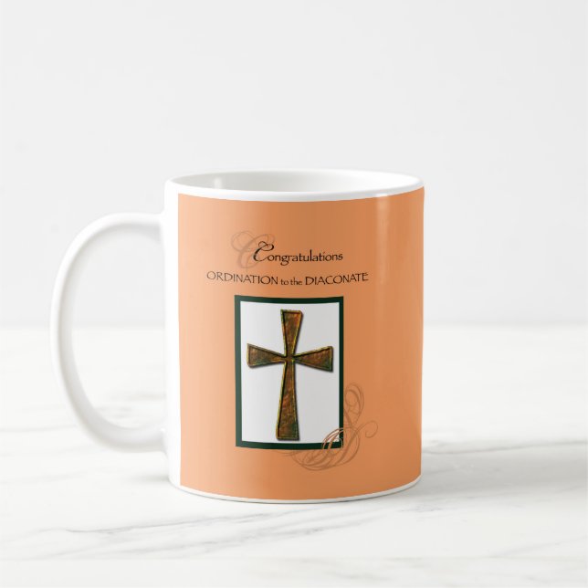 Diaconate Ordination Congratulations Cross Coffee Mug (Left)