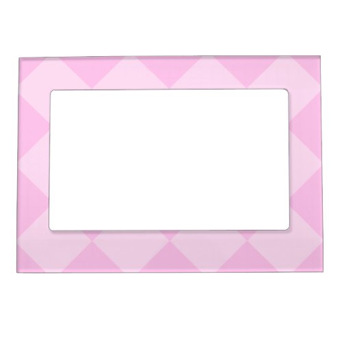 Diag Checkered Large _ Pink and Light Pink Magnetic Photo Frame