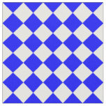 Diag Checkered Large - White and Blue Fabric
