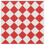 Diag Checkered Large - White and Rosso Corsa Fabric