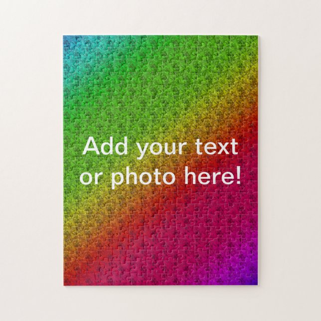 Diag Rainbow Gradient Floral Pattern Red Green Jigsaw Puzzle (Vertical)