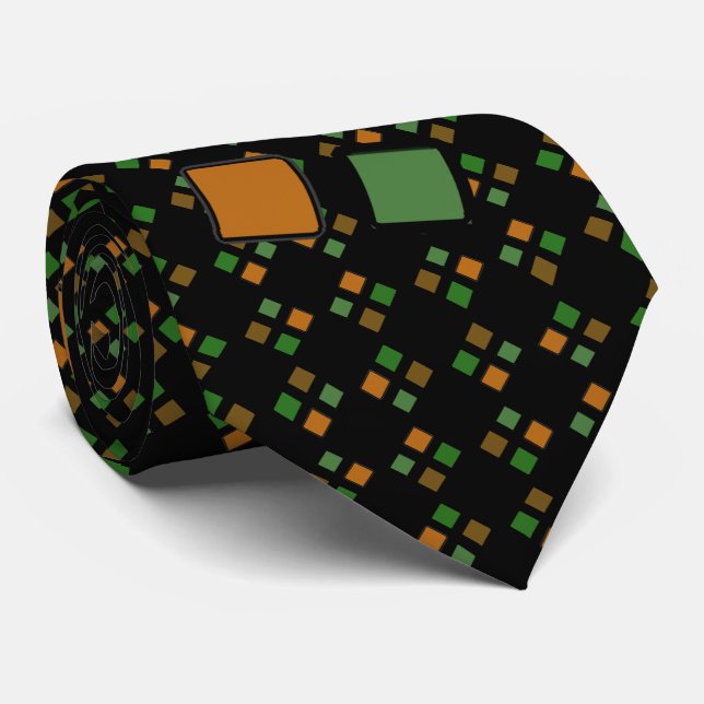 DIAG SQUARES mixed adjustable Neck Tie (Rolled)