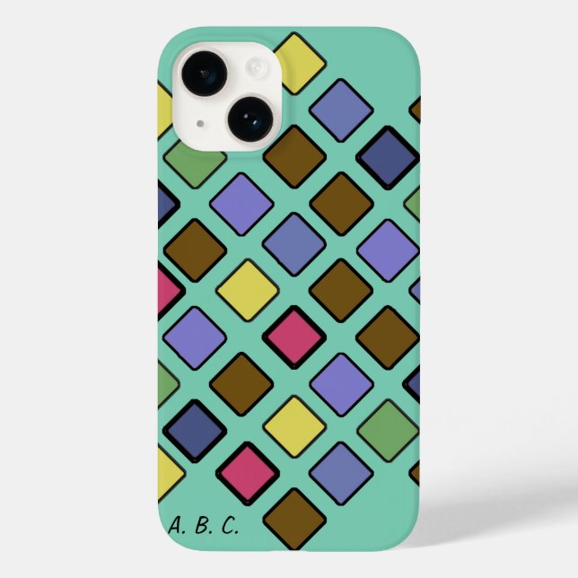 DIAG SQUARES mixed Case-Mate iPhone Case (Back)
