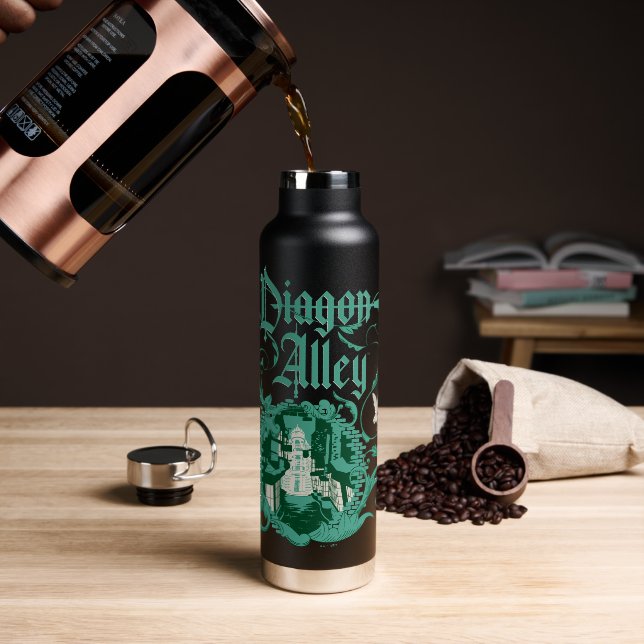DIAGON ALLEY™ Vintage Graphic Water Bottle (Coffee)