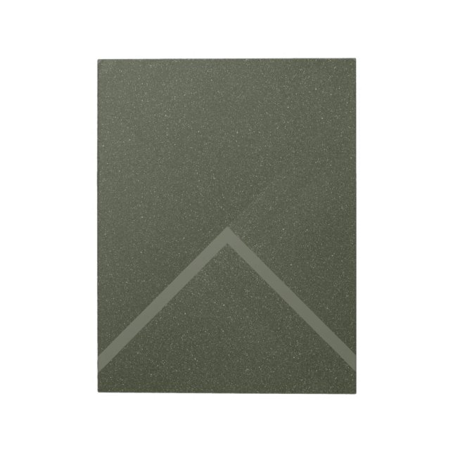 Diagonal Arrow Moss Green Notepad – Customizable (Rotated)