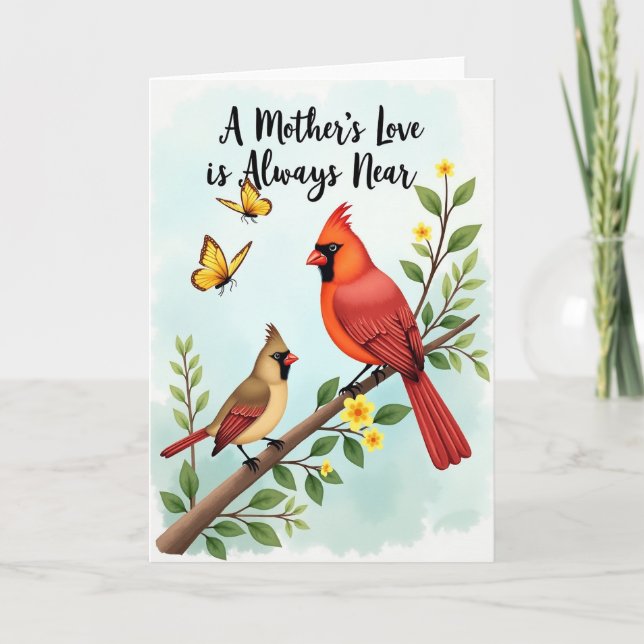 Diagonal Birds Mothers Love Card (Front)