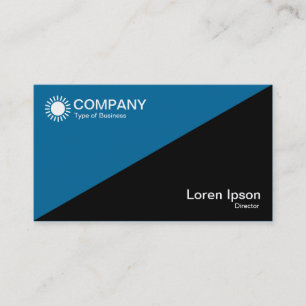 Diagonal - Black with Blue 006699 Business Card