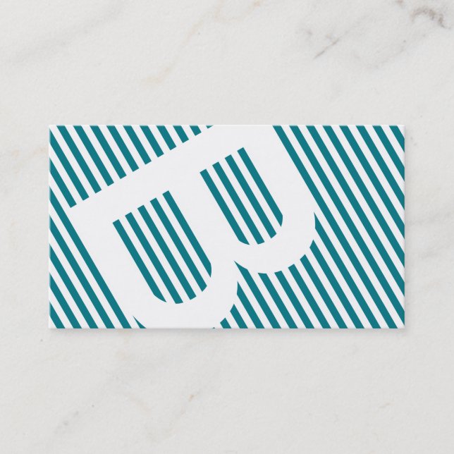 diagonal blinds blue business card (Front)
