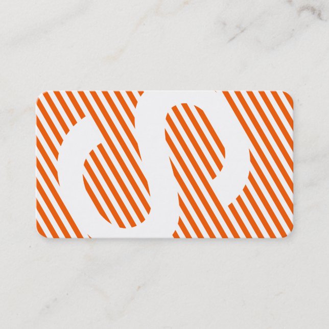 diagonal blinds burnt orange business card (Front)