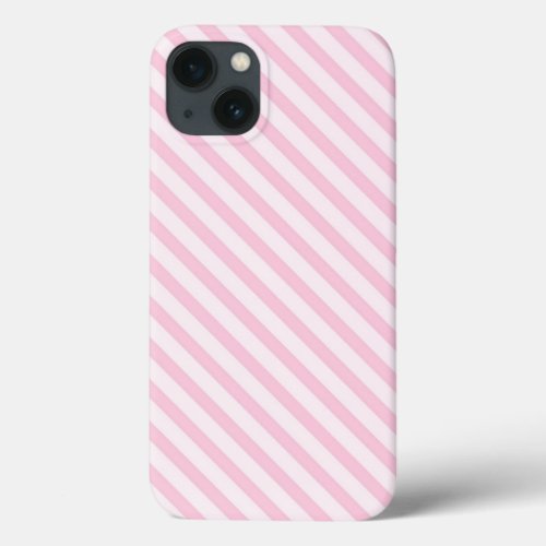 Diagonal Blossom Pink Stripes iPhone 13 Case