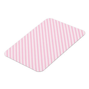 Diagonal Blossom Pink Stripes Magnet