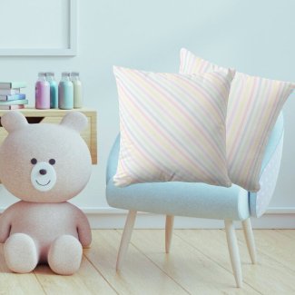 Diagonal Candy Stripes Retro Pastel 